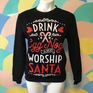 Too Fast Christmas themed sweatshirt Sz S